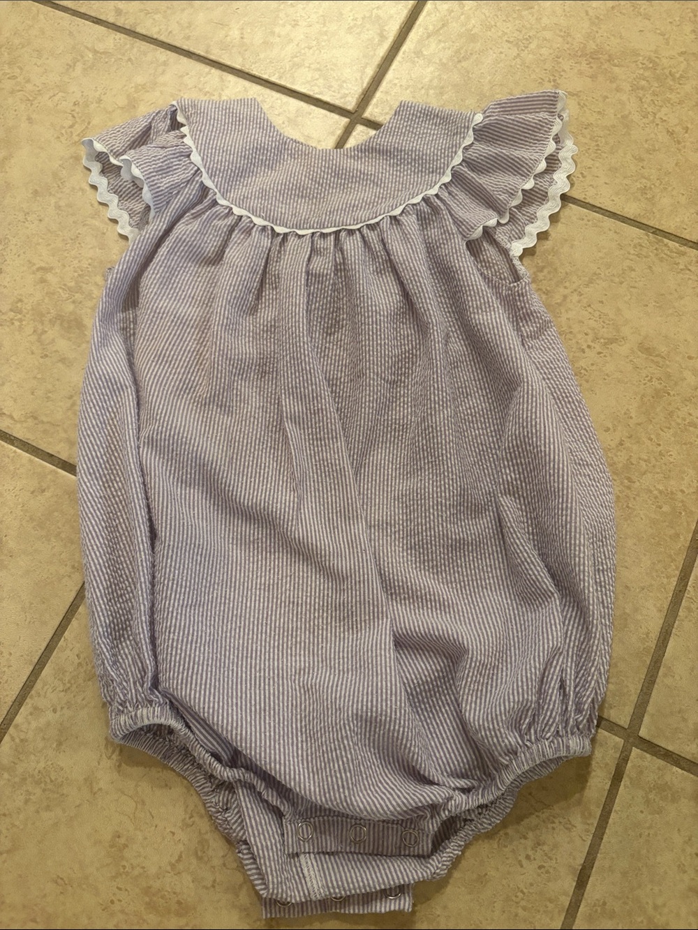 Remember Nguyen Seersucker Bubble Romper size 24 months